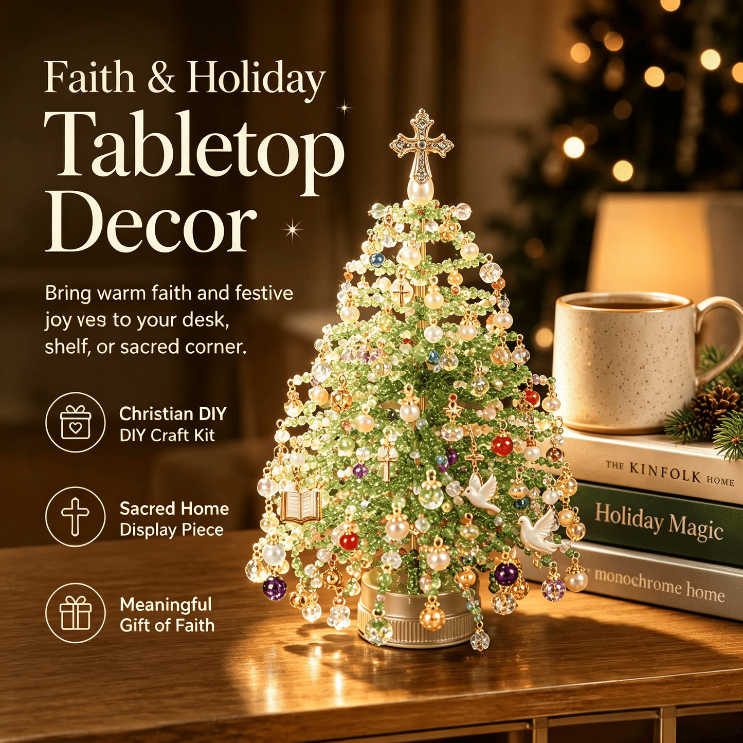 🔥Last Day 49% OFF🎄✨ DIY Beaded Christmas Tree Kit – 🎅Create Your Own Sparkling Holiday Decoration