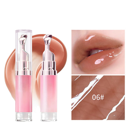 Hydrating Brightening Lip Serum with Peptides and Cooling Roller Applicator