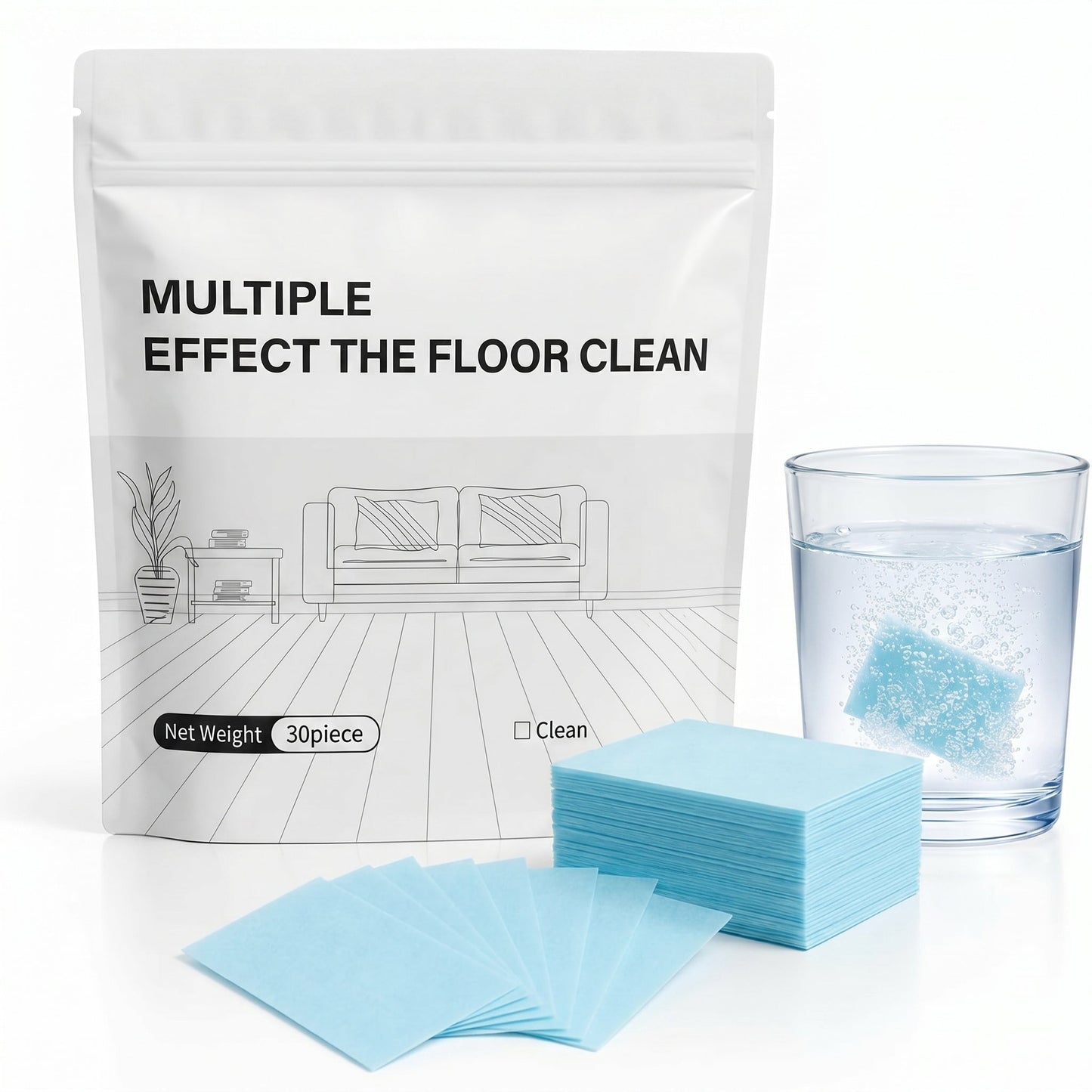 ⚡Hot Sales 40% OFF🔥Multiple Effect The Floor Clean Tablets for Mopping, Quick Shine Cleaner