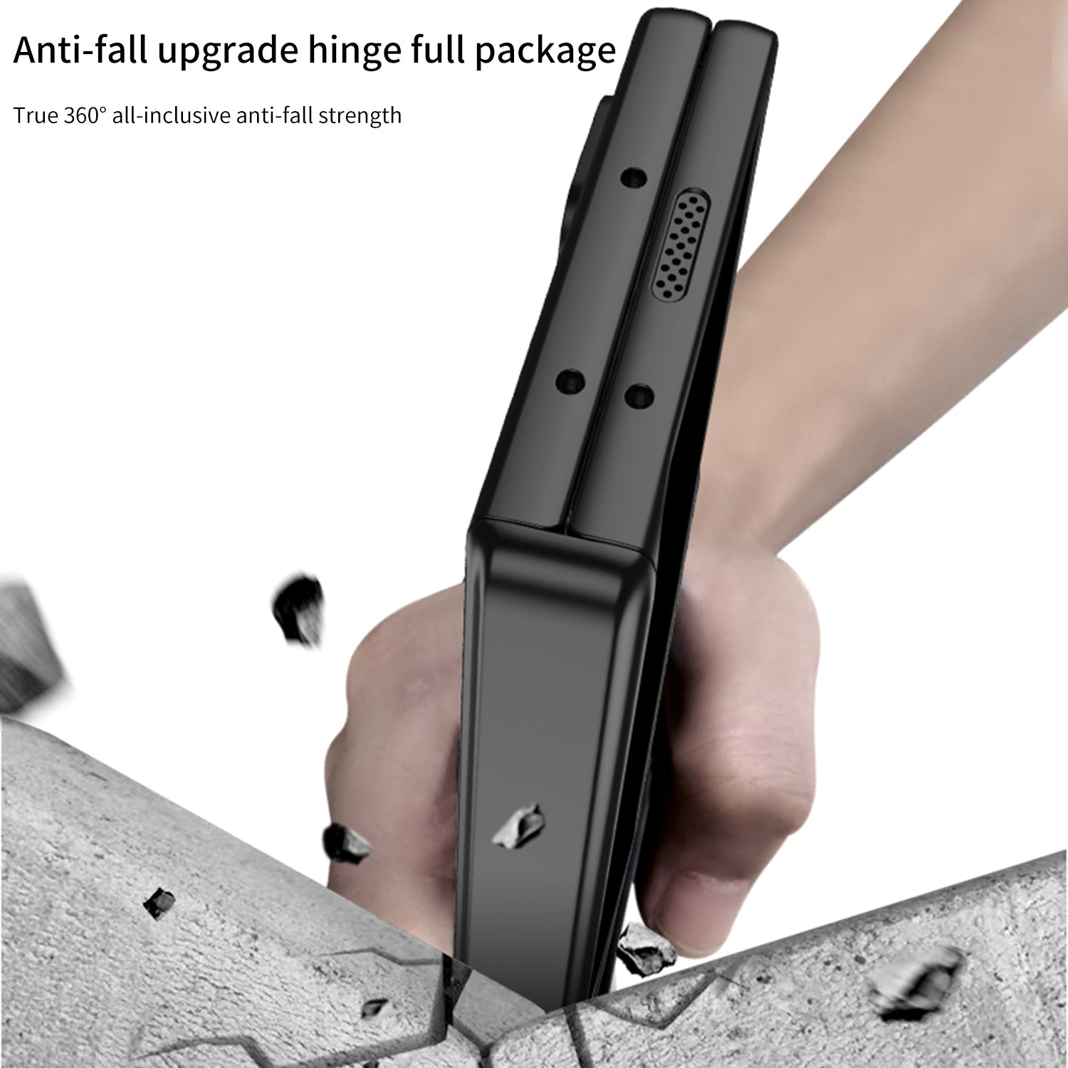 Magnetic Hinge Hidden Bracket All-included Case With Back Screen Protector For Galaxy Z Fold 8/7/6/5/4/3