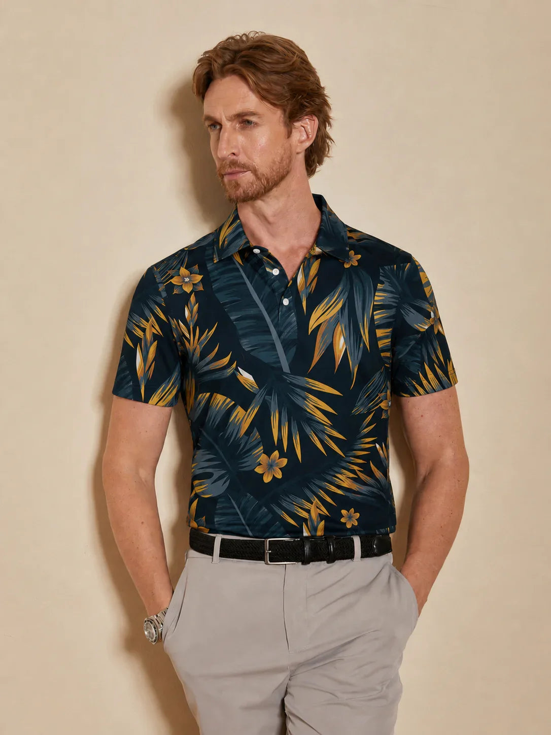 Botanical Energy Men's Polo Top UPF50+