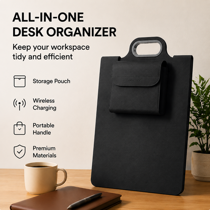 🔥Free Shipping-🖥️The All-In-One Mobile Workstation Sleeve | Built-In 15W Multi-Device Wireless Charger, Ergonomic Laptop Stand & Mousepad (Fits up to 16")