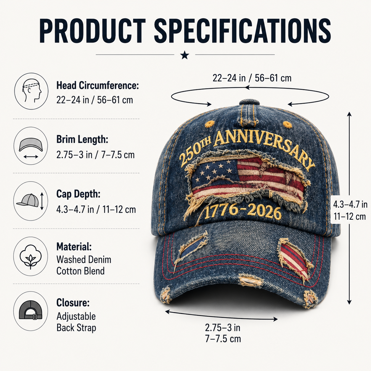 🦅49% OFF🔥New 250 Anniversary Hat