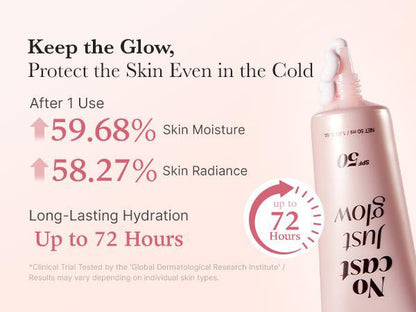 Collagen Sunscreen SPF 50 Lightweight No White Cast Glow Formula（Free mascara）
