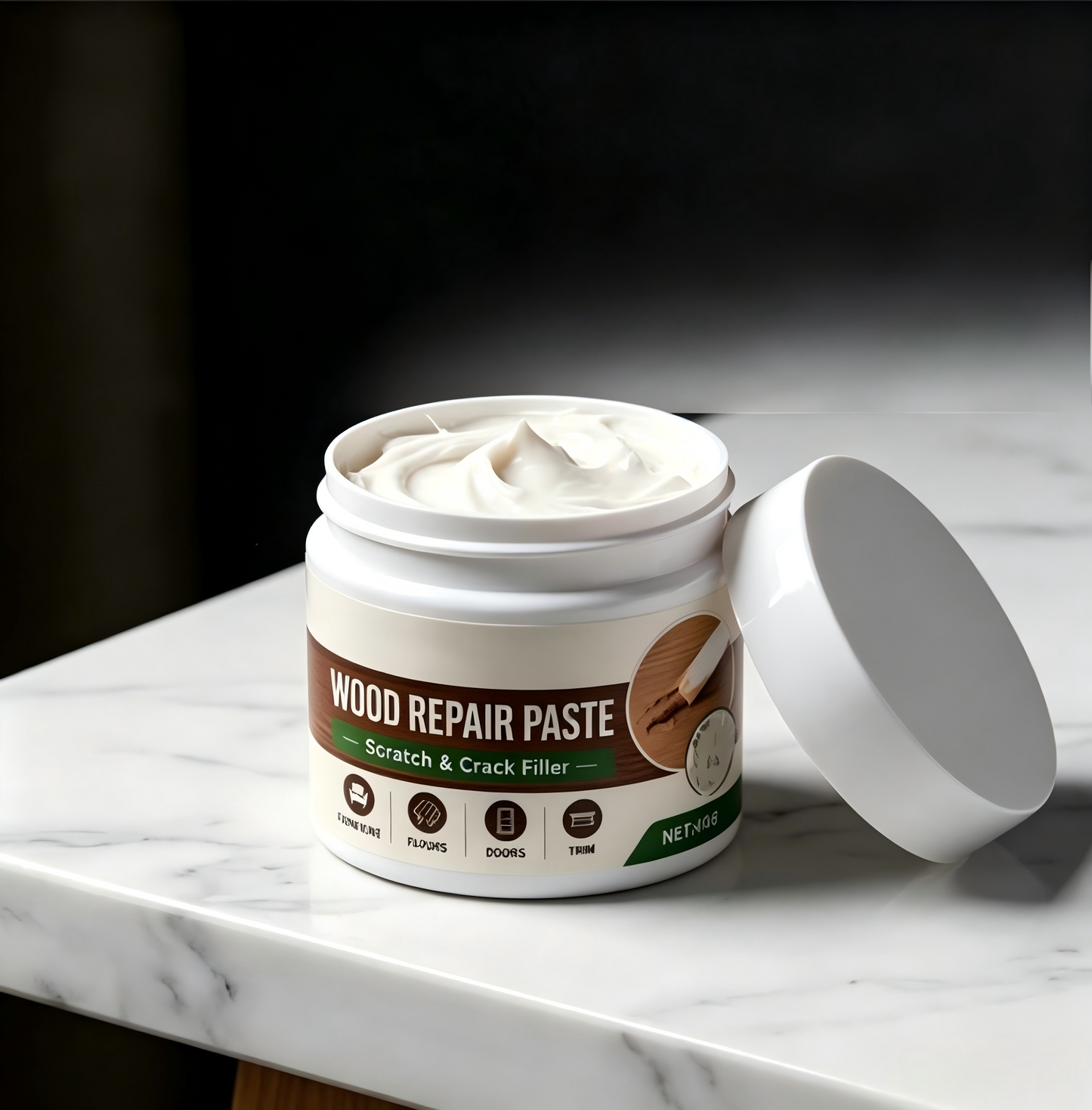 🖌️ No Sanding Needed! Easy Wood Repair Paste with Tool – Just Fill & Done. 🚀