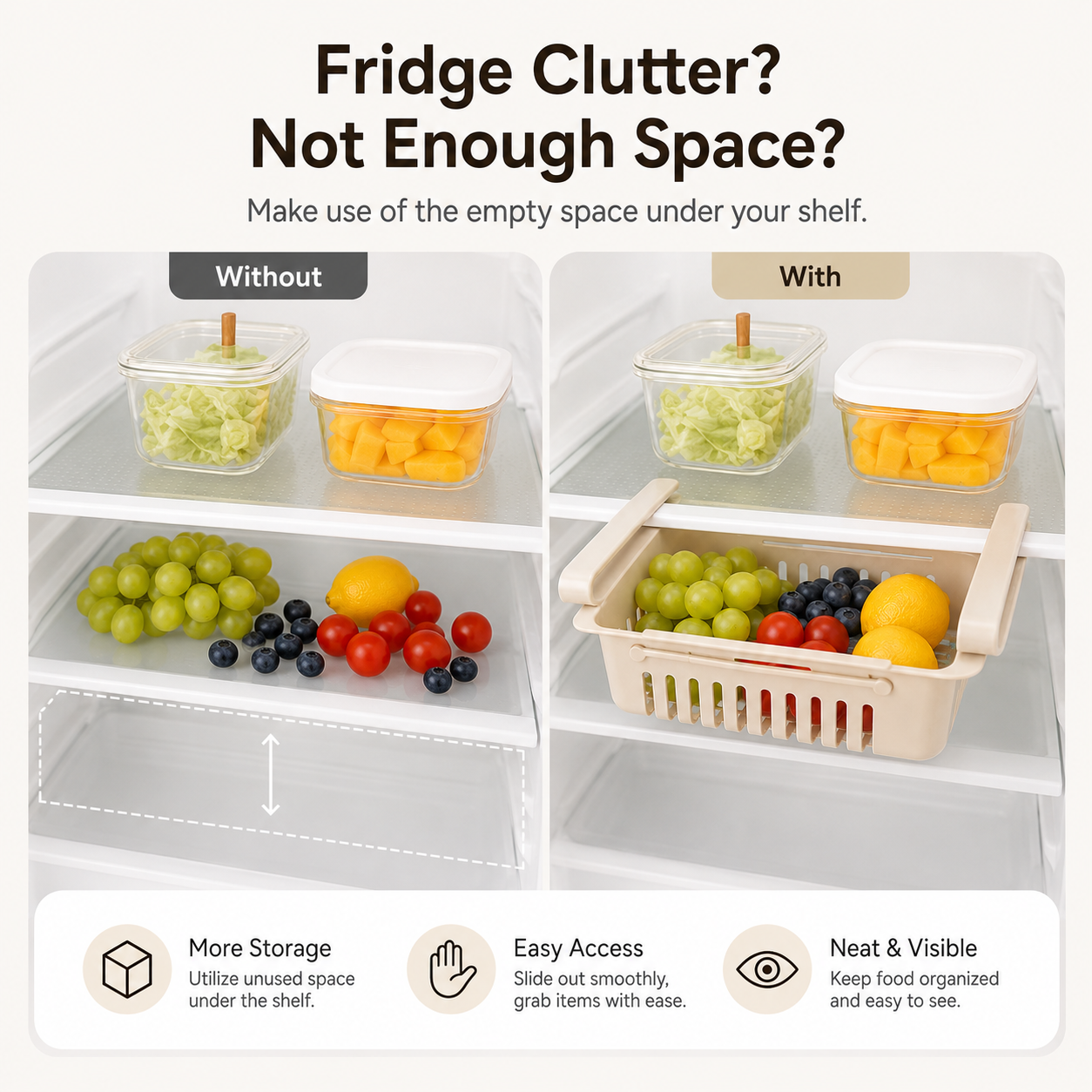 🔥Hot Sale 49% OFF🔥Expandable Refrigerator Storage Container