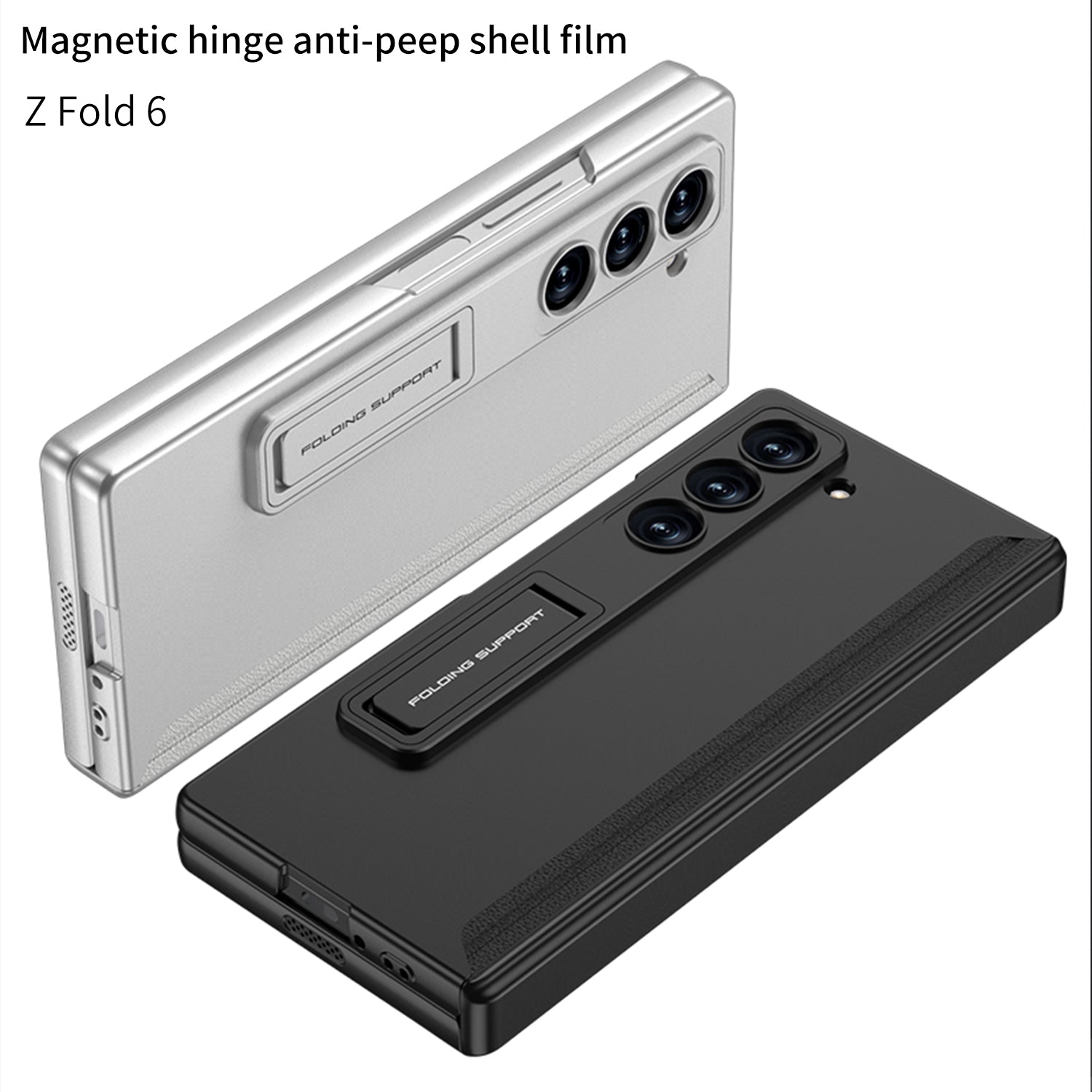 Magnetic Hinge Hidden Bracket All-included Case With Back Screen Protector For Galaxy Z Fold 8/7/6/5/4/3