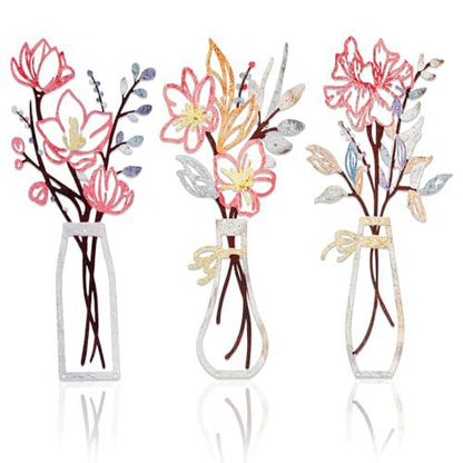 🔥Hot Sale-3 Pcs Metal Flowers Wall Art