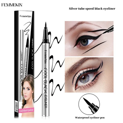 Cool Black/Brown Waterproof Eyeliner | 24hr Long-Lasting, One stoke forming