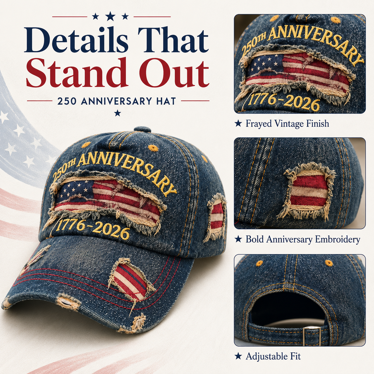 🦅49% OFF🔥New 250 Anniversary Hat