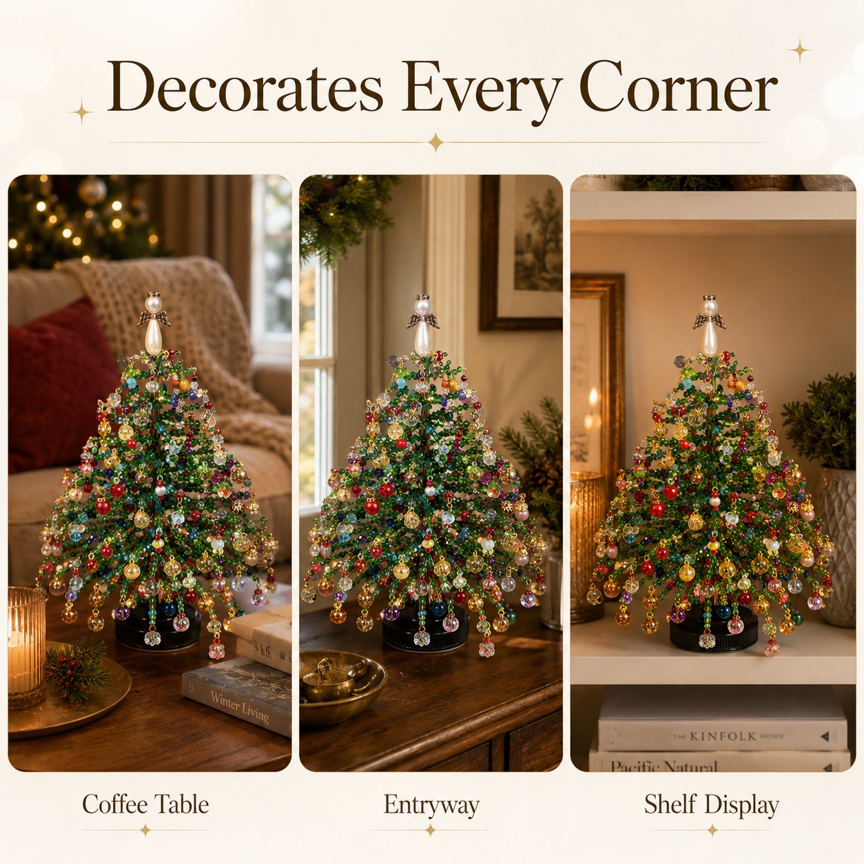 🔥Last Day 49% OFF🎄✨ DIY Beaded Christmas Tree Kit – 🎅Create Your Own Sparkling Holiday Decoration