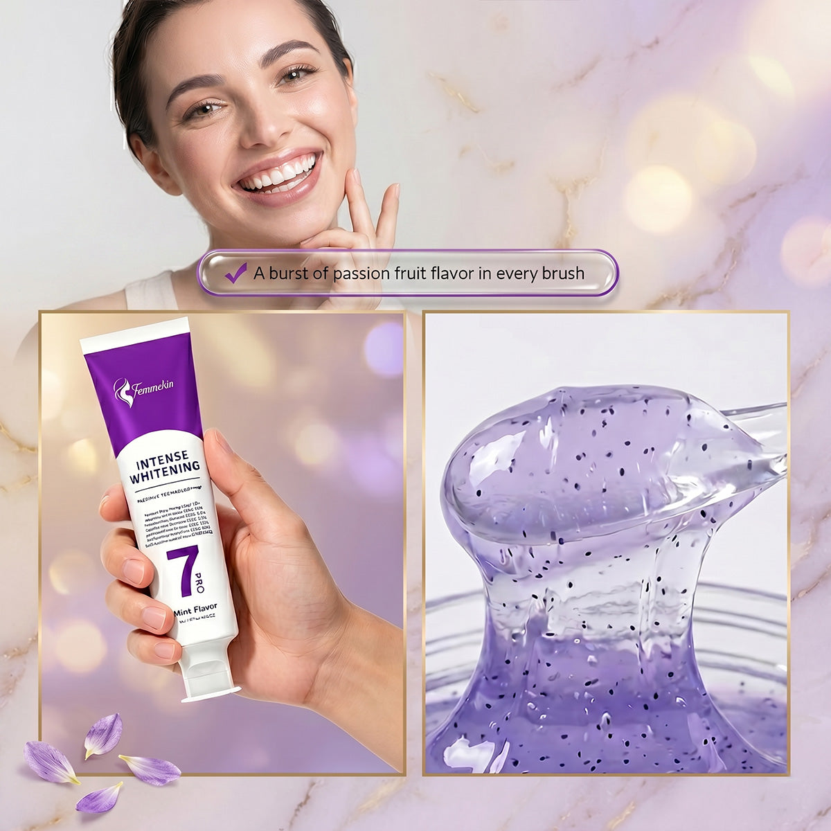 Purple Probiotic Toothpaste For Enamel Care And Fresh Breath