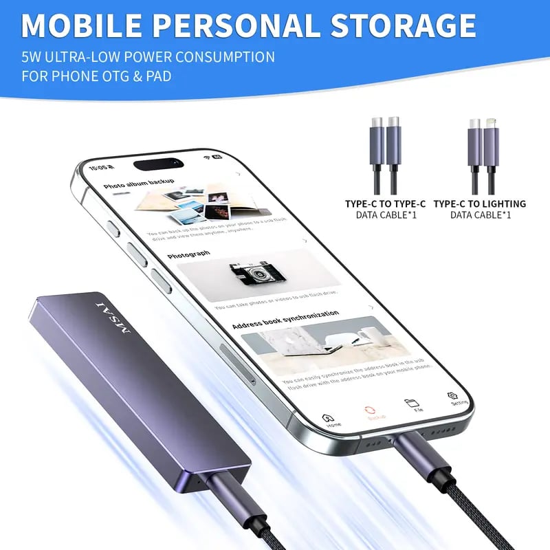 💾 1TB USB Flash Drive High-Speed USB 3.0 External Storage for iPhone Android PC Mac Foldable Design Easy Connectivity summerwins⚡