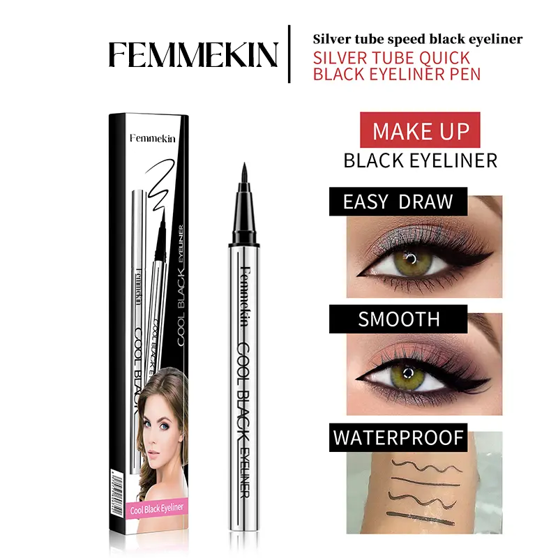 Cool Black/Brown Waterproof Eyeliner | 24hr Long-Lasting, One stoke forming