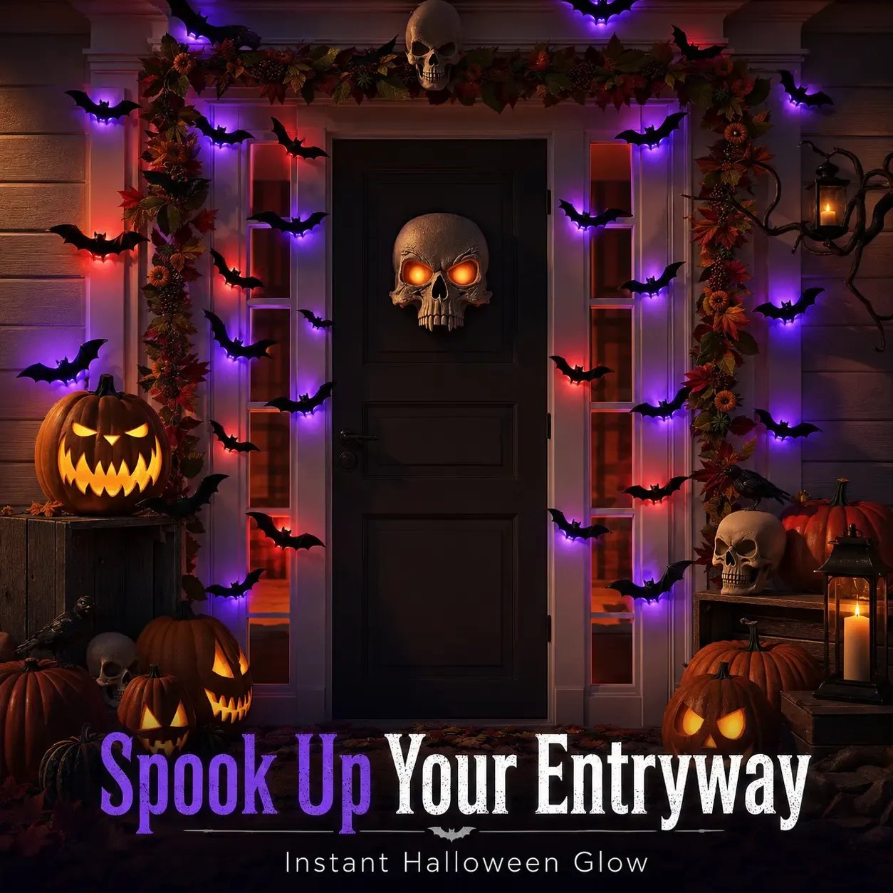 🎃Halloween Pre-sale🎃3D LED Bat Halloween Decorations – Create A Spooky Glow For Your Home