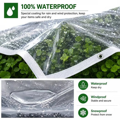 🔥LAST DAY 50% OFF - 🌧️ Transparent Waterproof Tarp – Heavy-Duty Outdoor Cover with Secure Grommets