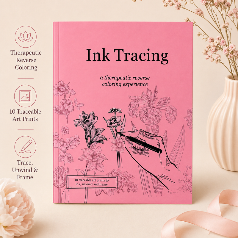 Blush Pink Ink Tracing Book