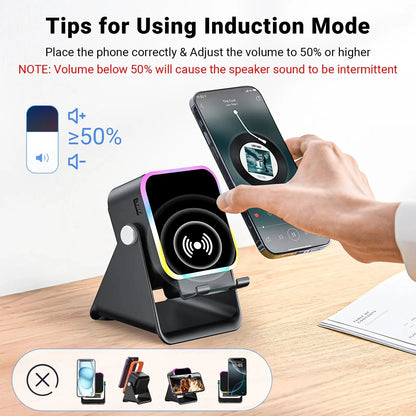 🔥 HOT SALE 🔥5-in-1 Wireless Speaker Phone Stand with Power Bank