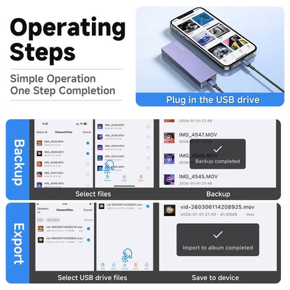 💾 1TB USB Flash Drive High-Speed USB 3.0 External Storage for iPhone Android PC Mac Foldable Design Easy Connectivity summerwins⚡