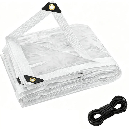 🔥LAST DAY 50% OFF - 🌧️ Transparent Waterproof Tarp – Heavy-Duty Outdoor Cover with Secure Grommets