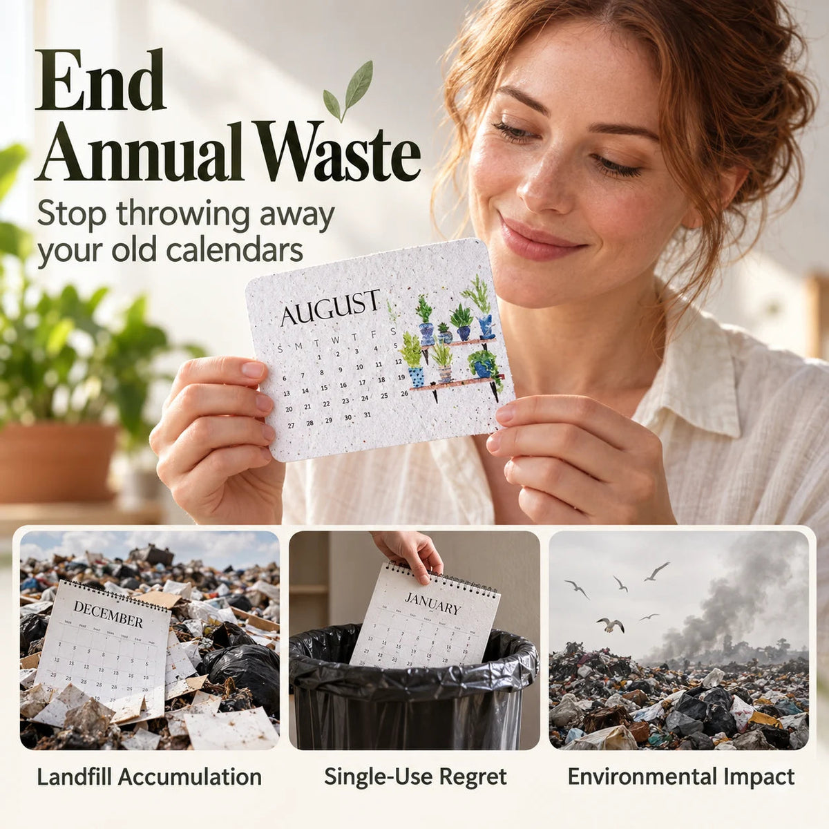 🔥Hot Sale 50% OFF🔥-🌱Eco-Friendly Plantable “Timeless” Seed Calendar 2027