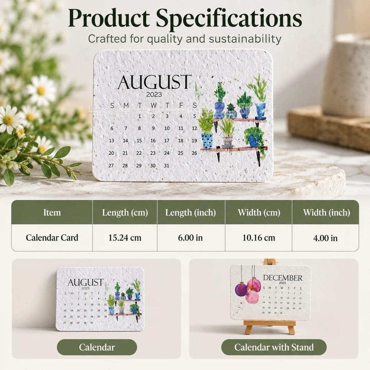 🔥Hot Sale 50% OFF🔥-🌱Eco-Friendly Plantable “Timeless” Seed Calendar 2027