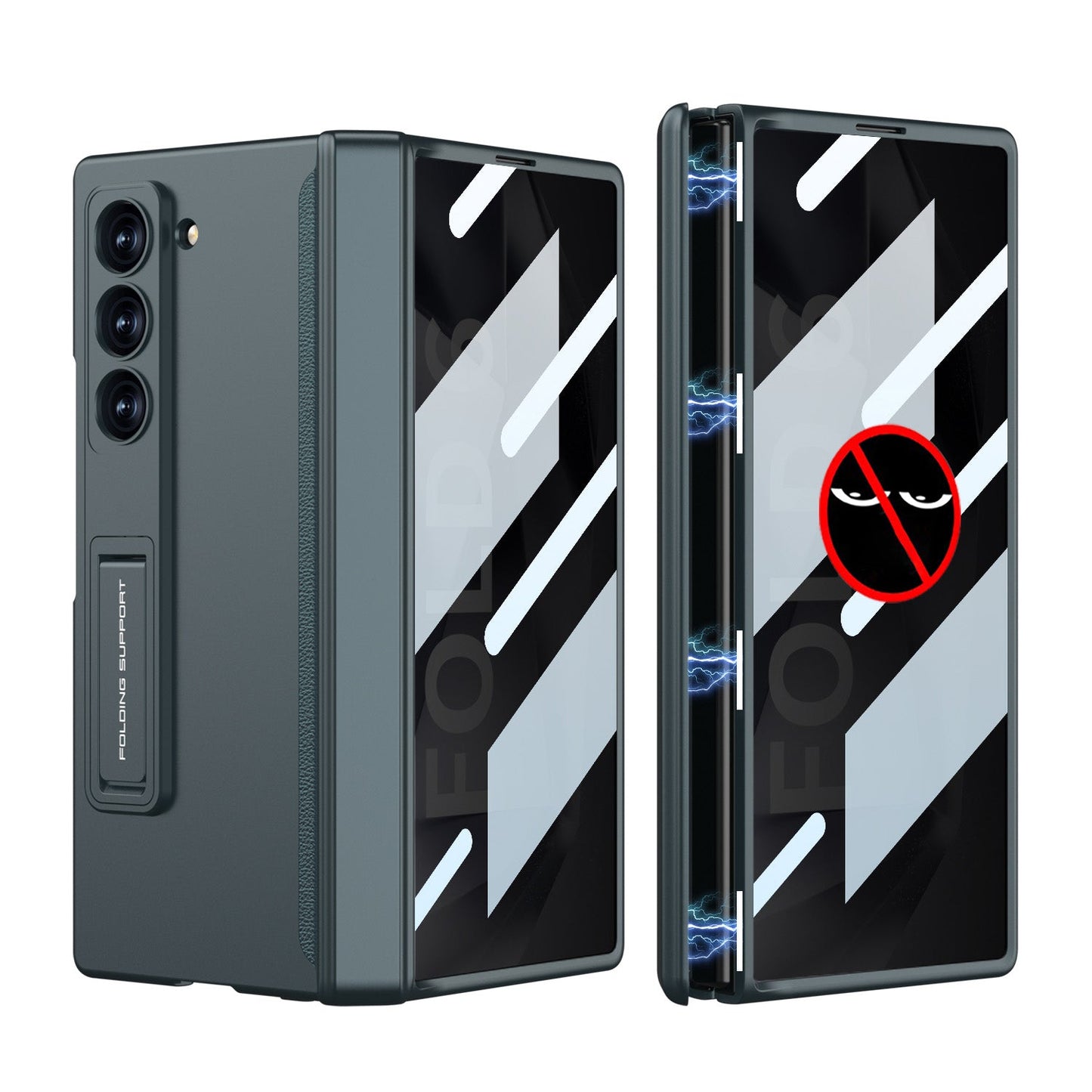Magnetic Hinge Hidden Bracket All-included Case With Back Screen Protector For Galaxy Z Fold 8/7/6/5/4/3