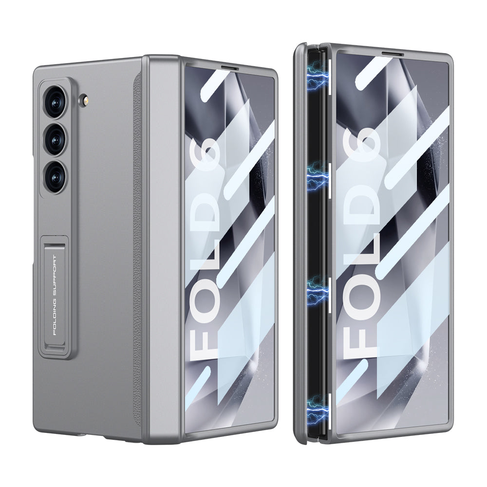 Magnetic Hinge Hidden Bracket All-included Case With Back Screen Protector For Galaxy Z Fold 8/7/6/5/4/3