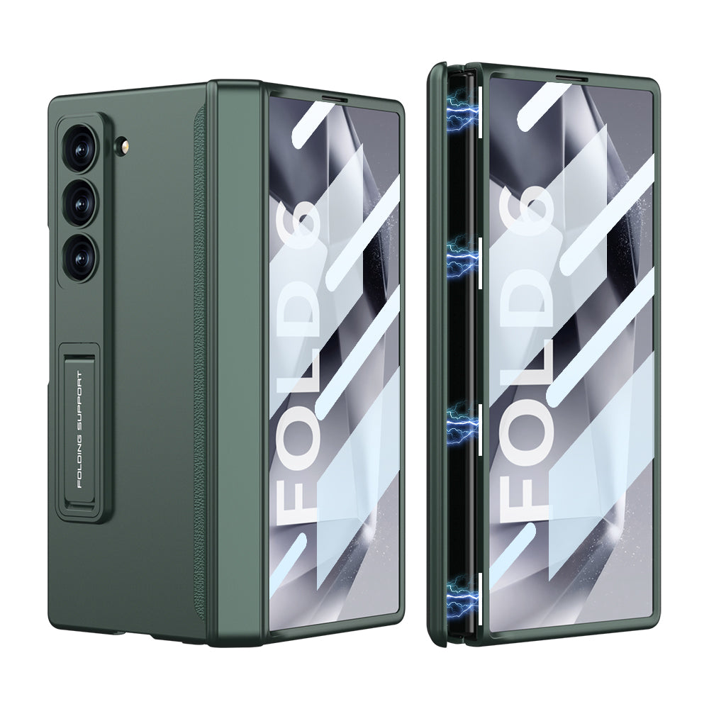 Magnetic Hinge Hidden Bracket All-included Case With Back Screen Protector For Galaxy Z Fold 8/7/6/5/4/3