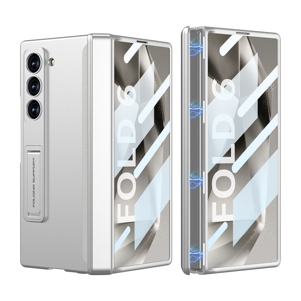 Magnetic Hinge Hidden Bracket All-included Case With Back Screen Protector For Galaxy Z Fold 8/7/6/5/4/3