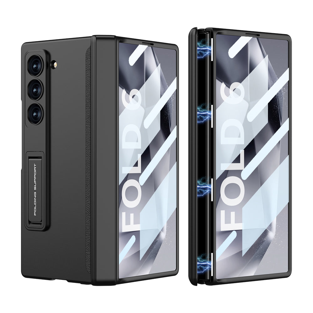 Magnetic Hinge Hidden Bracket All-included Case With Back Screen Protector For Galaxy Z Fold 8/7/6/5/4/3