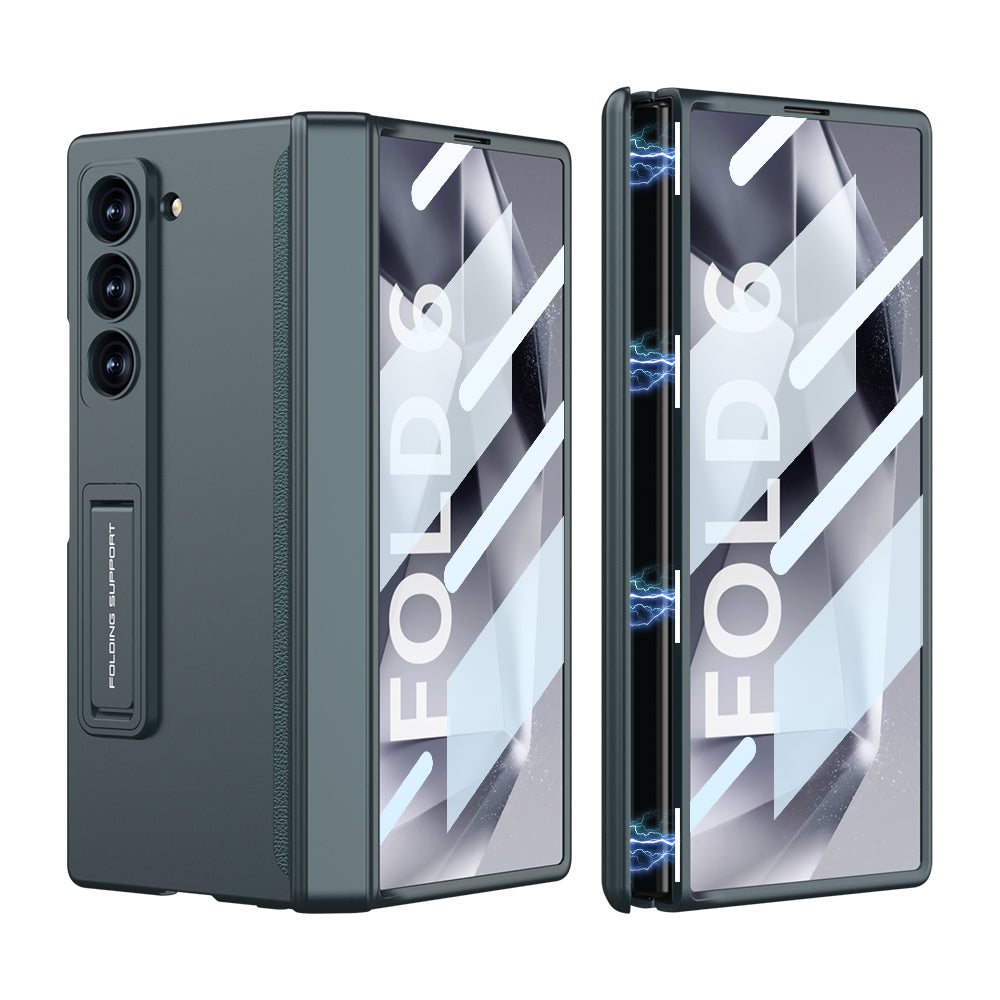 Magnetic Hinge Hidden Bracket All-included Case With Back Screen Protector For Galaxy Z Fold 8/7/6/5/4/3