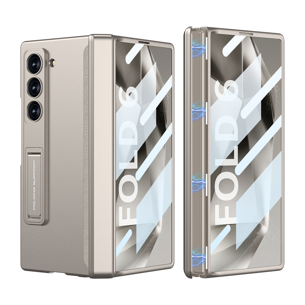 Magnetic Hinge Hidden Bracket All-included Case With Back Screen Protector For Galaxy Z Fold 8/7/6/5/4/3