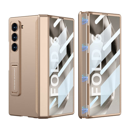 Magnetic Hinge Hidden Bracket All-included Case With Back Screen Protector For Galaxy Z Fold 8/7/6/5/4/3