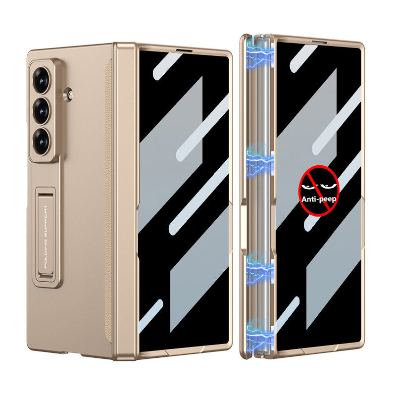 Magnetic Hinge Hidden Bracket All-included Case With Back Screen Protector For Galaxy Z Fold 8/7/6/5/4/3