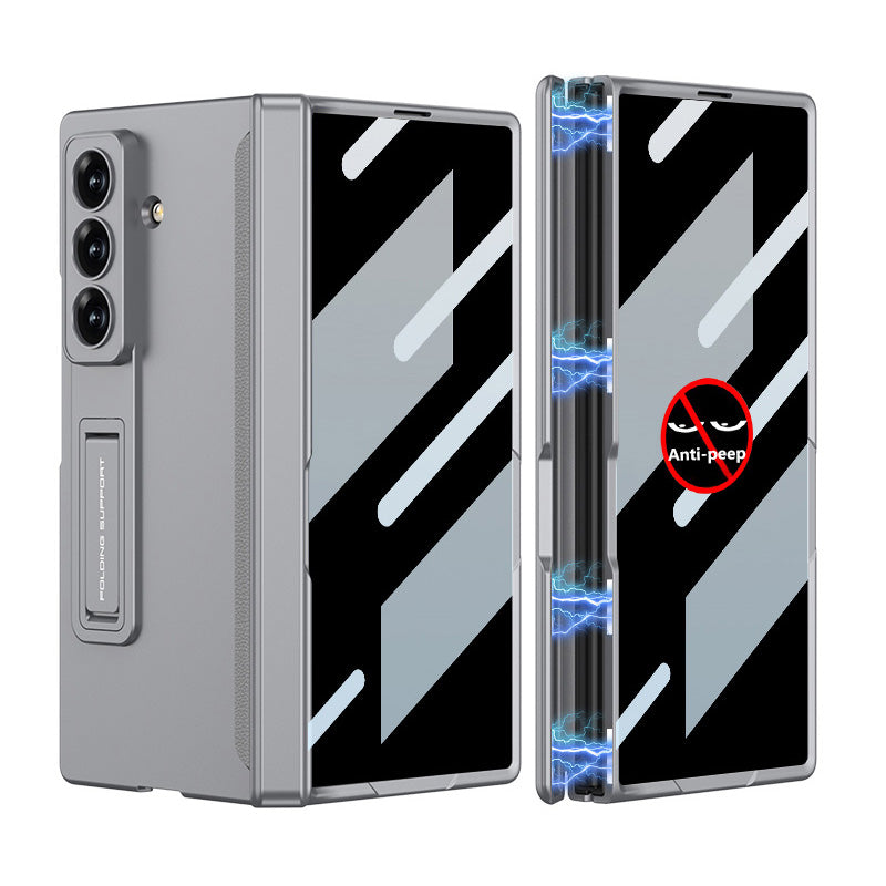 Magnetic Hinge Hidden Bracket All-included Case With Back Screen Protector For Galaxy Z Fold 8/7/6/5/4/3