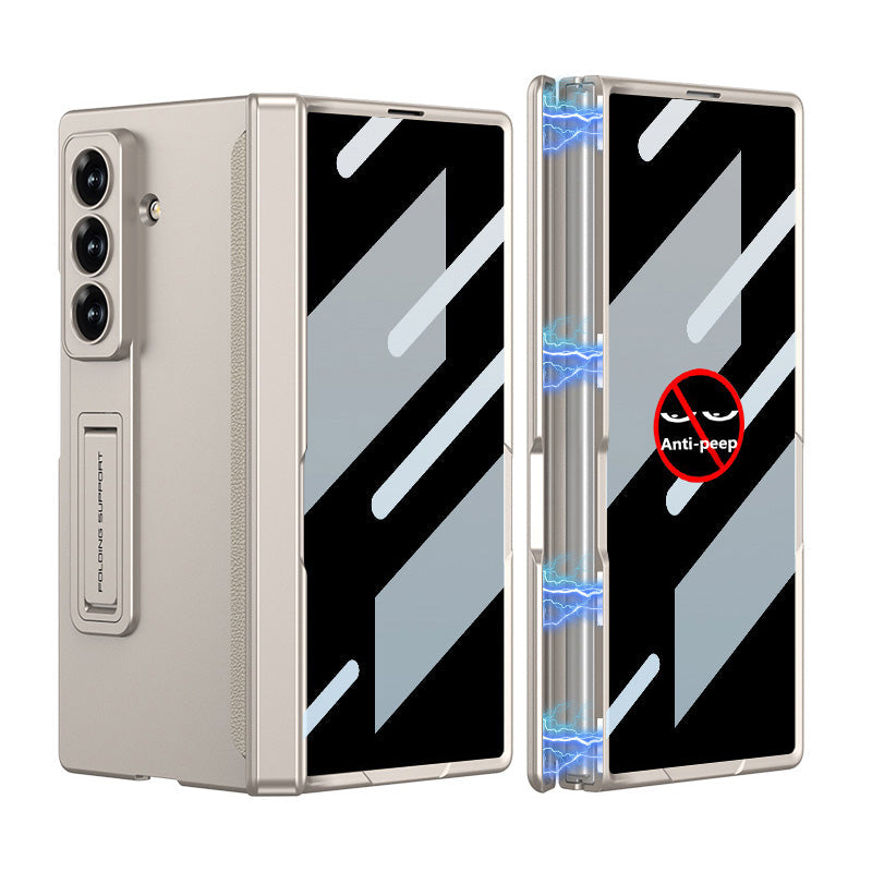 Magnetic Hinge Hidden Bracket All-included Case With Back Screen Protector For Galaxy Z Fold 8/7/6/5/4/3