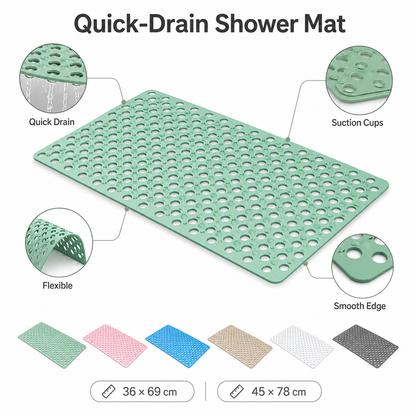🔥HOT SALE LSAT DAY 50% OFF!!!🔥Quick-Drain Non-Slip Shower Mat/ Make Every Shower Feel Safer