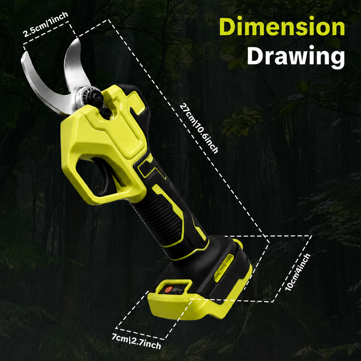 Cordless Electric Pruning Shears – 1" Cutting Capacity