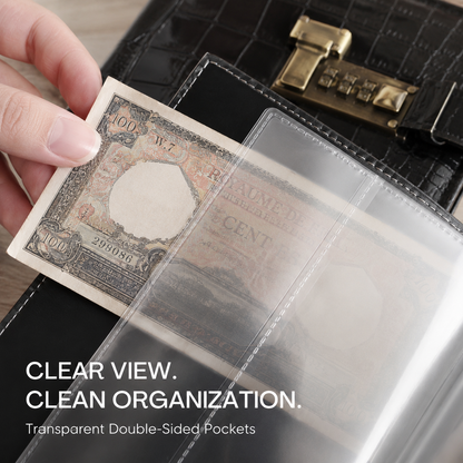 ⏳🔥LIMITED-TIME 55% OFF! 💵100 Transparent Pocket Currency Collectors Album