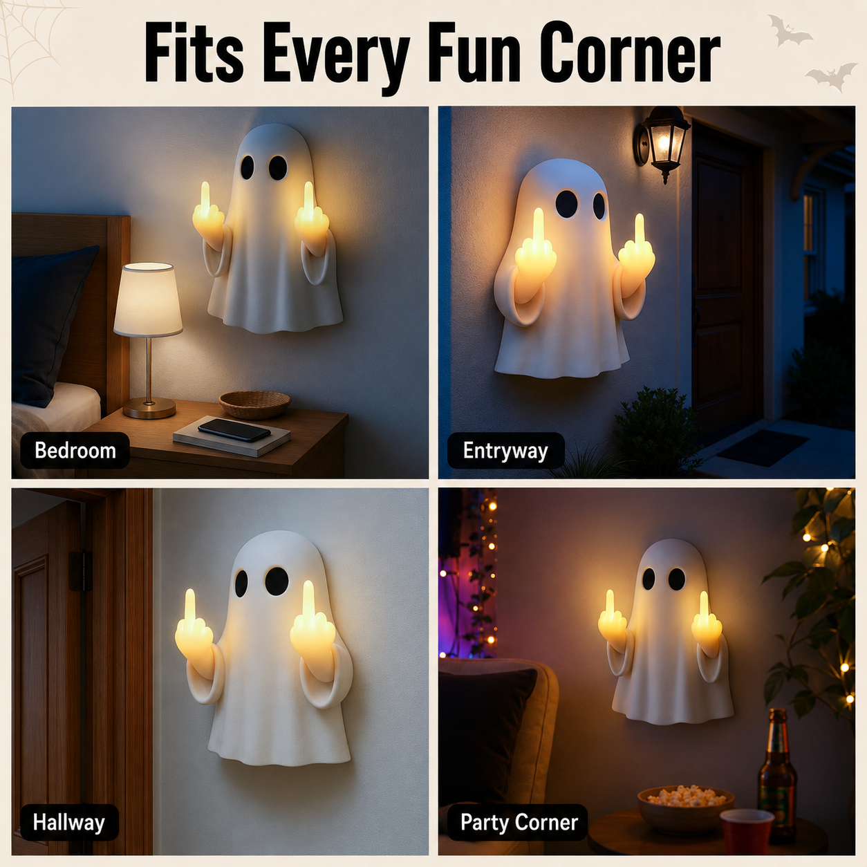 🎃 60% Off Limited Time — Funny Ghost Halloween Wall Light