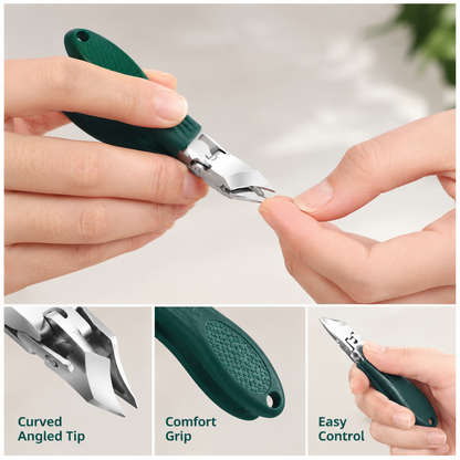 3-Piece Beveled Nail Clipper Set with Storage Case