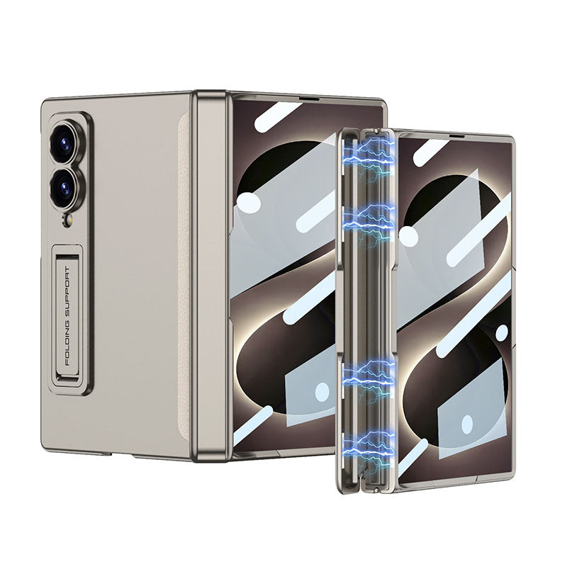 Magnetic Hinge Hidden Bracket All-included Case With Back Screen Protector For Galaxy Z Fold 8/7/6/5/4/3