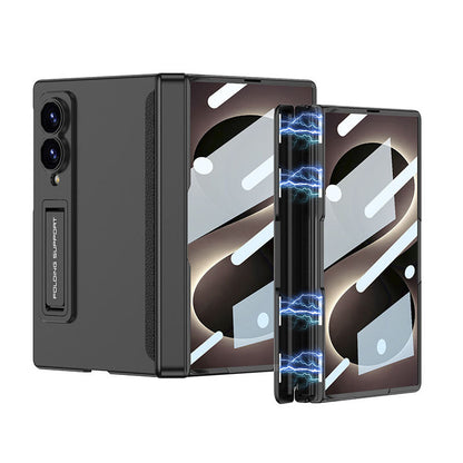 Magnetic Hinge Hidden Bracket All-included Case With Back Screen Protector For Galaxy Z Fold 8/7/6/5/4/3