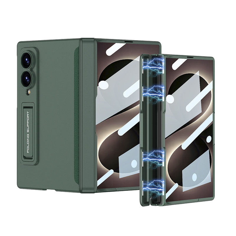 Magnetic Hinge Hidden Bracket All-included Case With Back Screen Protector For Galaxy Z Fold 8/7/6/5/4/3