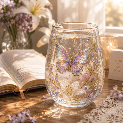 🌸🌿 Limited Edition 2026 Garden Morning Bliss Glass Tea Cup☀️☕