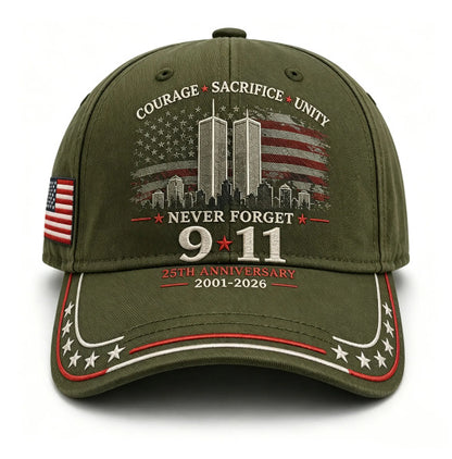 🦅49% OFF🔥Never Forget 9/11 25th Anniversary Memorial Cap
