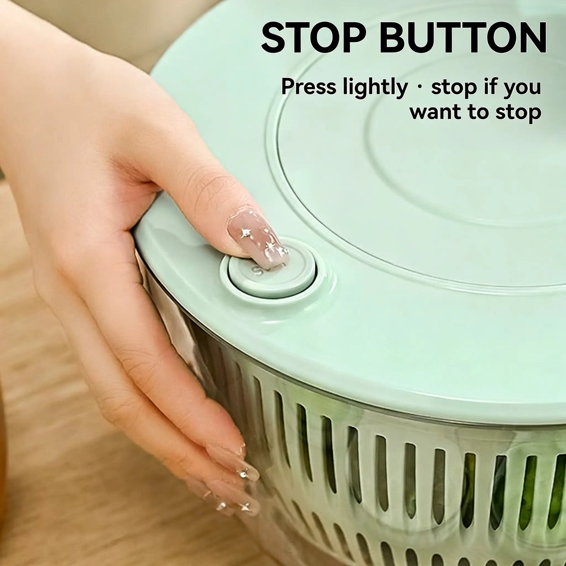 3-in-1 Salad Spinner with 5-Blade Slicer – 5.3 Qt Vegetable Washer, Strainer & Kitchen Prep Bowl