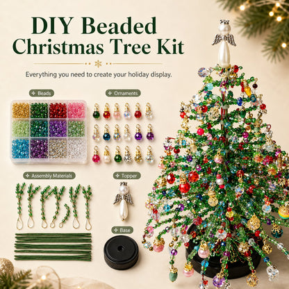 🔥Last Day 49% OFF🎄✨ DIY Beaded Christmas Tree Kit – 🎅Create Your Own Sparkling Holiday Decoration