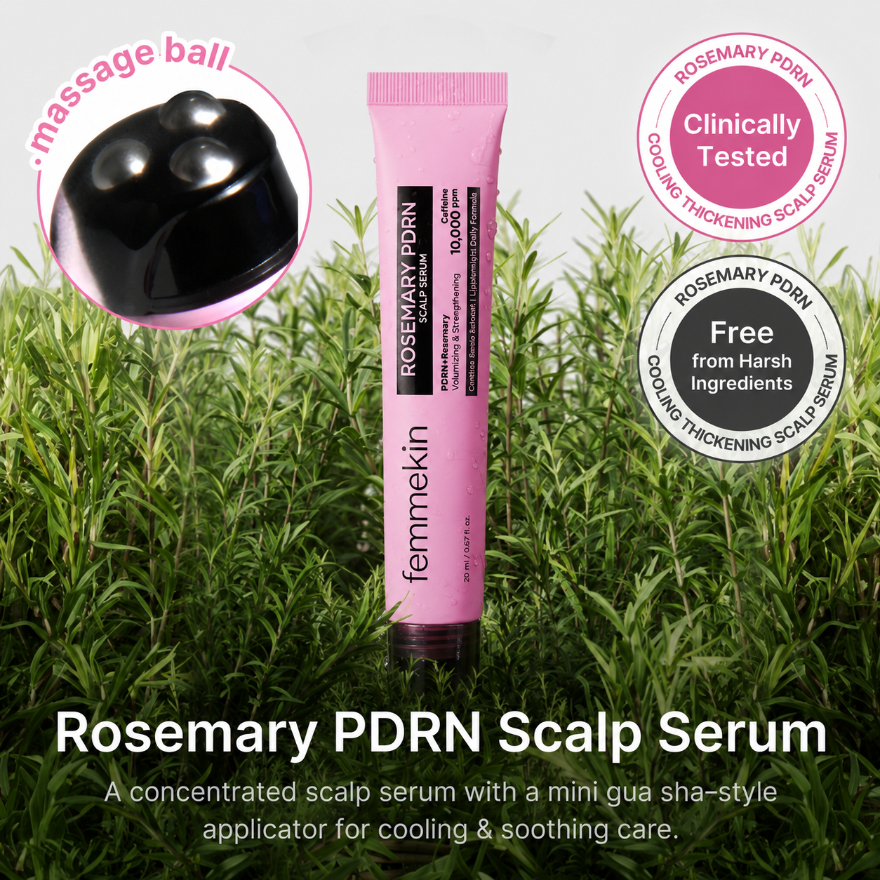 Rosemary PDRN Scalp Serum for Dry Oily Flaky Scalp